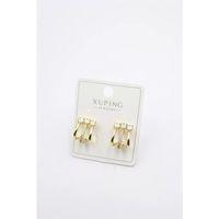 Taşlı Çoklu Görünümlü Küpe - Altın