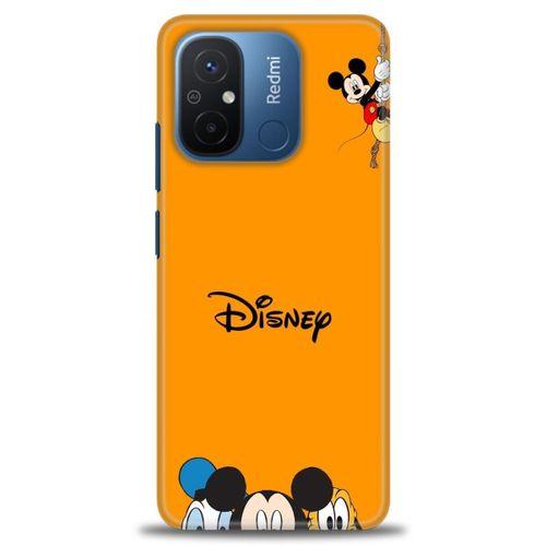 Xiaomi Redmi 12C Kılıf HD Baskılı Kılıf - Turuncu Disney + Tam Ekran Koruyucu