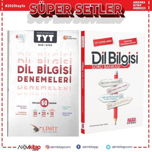 Limit Yayınları TYT MSÜ KPSS Dil Bilgisi Deneme ve AKM Dil Bilgisi Soru Bankası Seti 2 Kitap