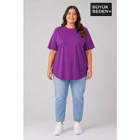 Süperlife Büyük Beden Kadın Bisiklet Yaka Basic Oval Etek Detalylı 3xl-6xl Uzun Tunik SPR26BTSK502