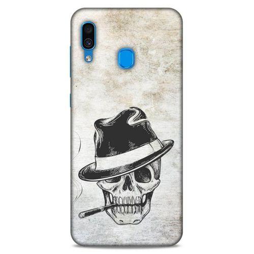 Lopard Samsung Galaxy A30 Uyumlu Kılıf Tattoo's (24) Darbe Emici Kılıf Şapkalı İskelet