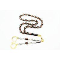 Arpa Model Kırmızı Mine  İşlemeli Pirinç Kafes Tespih