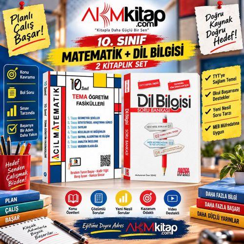 Acil Yayınları 10. Sınıf Acil Matematik Tema Öğretim Fasikülleri ve AKM Dil Bilgisi Soru Bankası Seti 2 Kitap