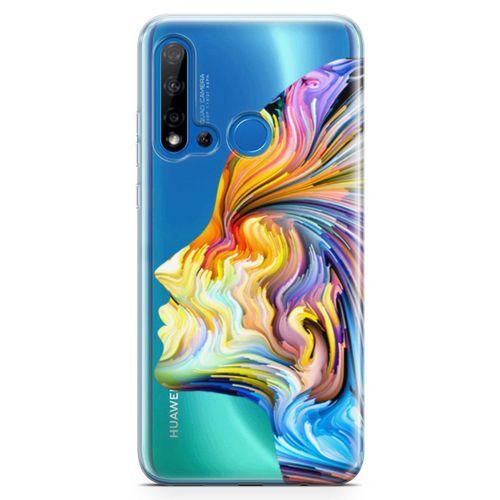 Huawei Nova 5i Kılıf Yüz Renk Arka Kapak Koruma Desenli Full Koruyucu