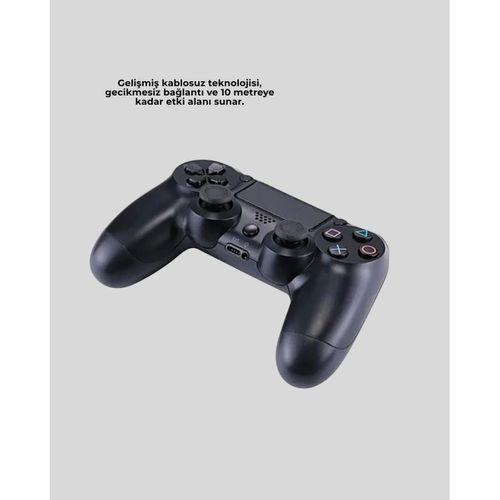 Bluetooth Kablosuz Ps4 Gamepad Çift Motorlu Siyah Controller