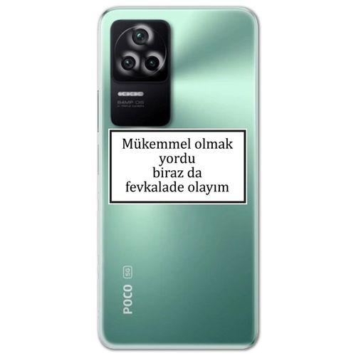 Xiaomi Poco F4 Kılıf HD Yazı Baskılı Silikon Arka Kapak - Yazı 12