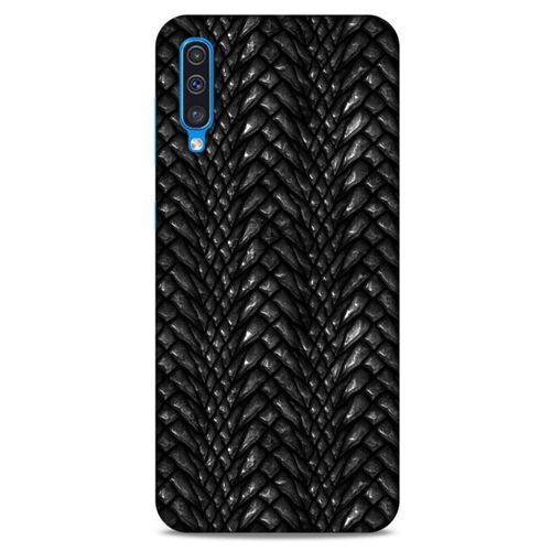 Samsung Galaxy A50 Kılıf Dragons (2) Kabı Ejderha Deri Siyah