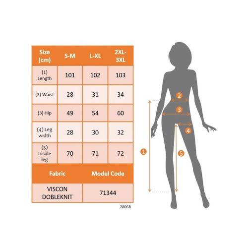Kadın Yüksek Bel Yan şerit Detaylı Yırtmaçlı Viskon Iki Iplik Pantolon
