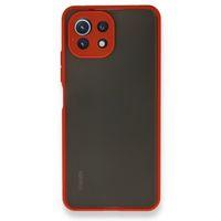 Xiaomi Mİ 11 Lite Kılıf Montreal Silikon Kapak - Kırmızı