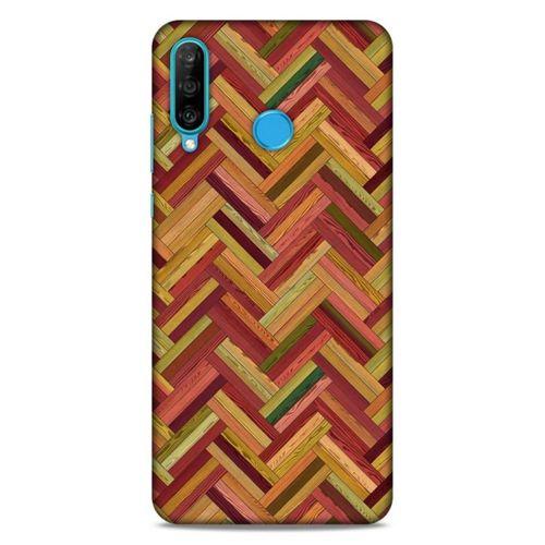 Lopard Huawei P30 Lite Uyumlu Kılıf Wood'X (40) Fit Silikon Kılıf Desenli