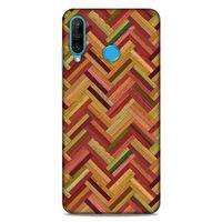 Lopard Huawei P30 Lite Uyumlu Kılıf Wood'X (40) Fit Silikon Kılıf Desenli