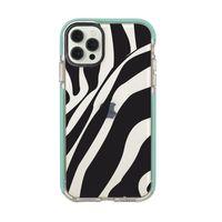 iPhone 12 Pro Max Zebra Desenli Candy Bumper Silikonlu Telefon Kılıfı