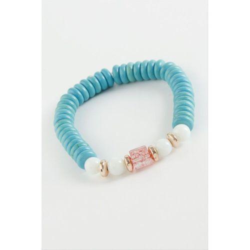 Turkuaz Rondela Necef Doğaltaş Bileklik