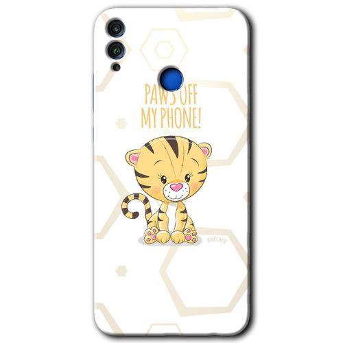 Honor 8x Kılıf HD Desen Baskılı Arka Kapak - Sevimli Kedi 1 + Kırılmaz Cam