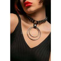 Şık Elastik Choker - Halka Detaylı Lastik Kolye - Şık Lastik Choker Harness - APFT576