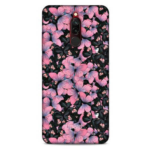 Xiaomi Redmi 8 Kılıf Kelebek Etkisi (25) Antişok Kapak Mavi Sarı