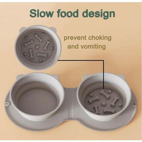 Mikopet Katlanabilir İkili Mama Ve Su Kabı