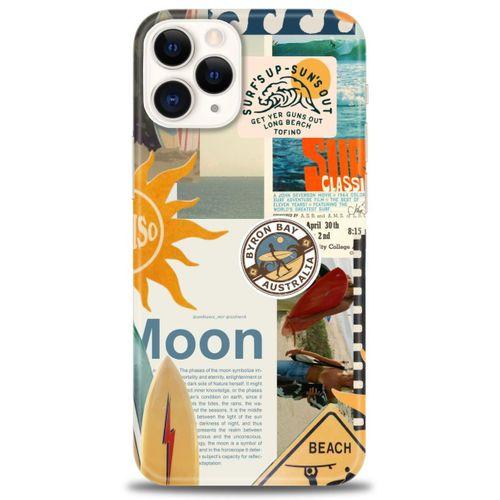 iPhone 12 Pro Kılıf HD Baskılı Kılıf - Moon + Tam Ekran Koruyucu
