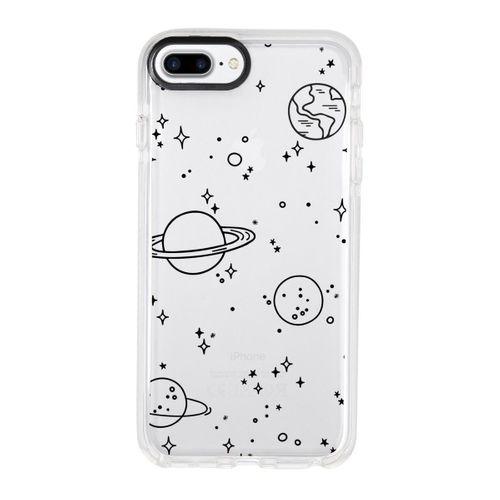 iPhone 8 Plus Galaxy Desenli Candy Bumper Silikonlu Telefon Kılıfı