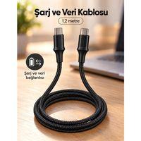 Uyumlu Telefon Ve Dizüstü Bilgisayarlar İçin Pd Type C Şarj Kablosu