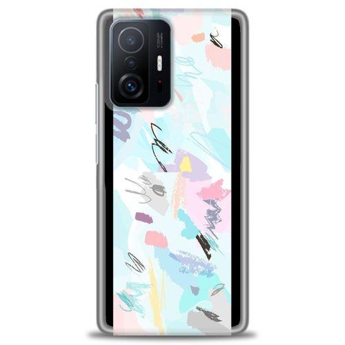 Xiaomi Mi 11T Pro Kılıf HD Baskılı Kılıf - Blue and Purple + Tam Ekran Koruyucu