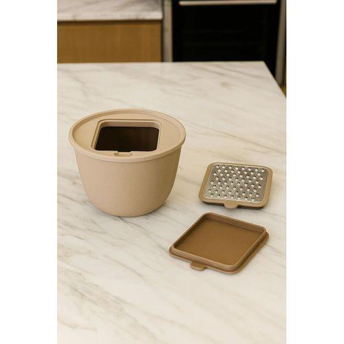 4 Parça Rendeli Karıştırma ve Saklama Kabı 2,5 Litre