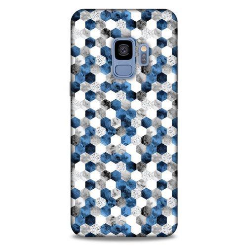 Mermer Desenli (19) Tema Kılıfları Açık Mavi Samsung Galaxy S9 Kılıf