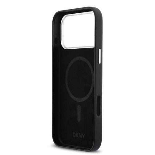 Apple iPhone 17 Pro Max Kılıf DKNY Orjinal Lisanslı M-safe Şarj Özellikli PU Büyük Dikey Logolu Kapak