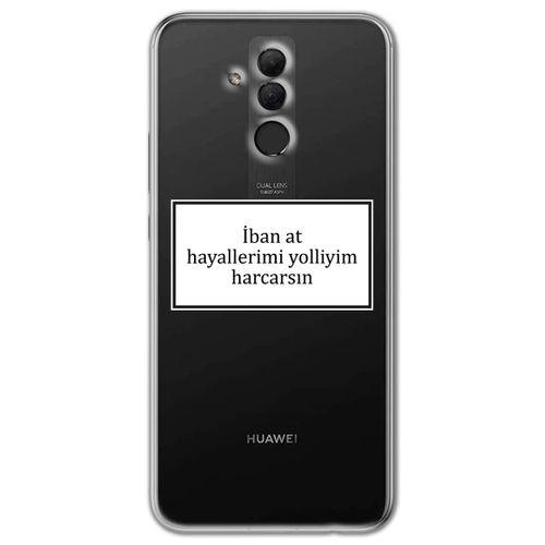Huawei Mate 20 Lite Kılıf HD Yazı Baskılı Silikon Arka Kapak - Yazı 9