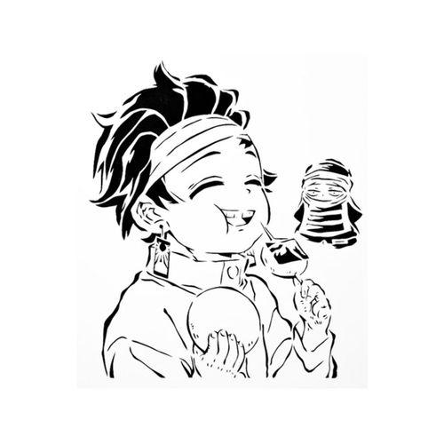 Tanjiro Kamado Şablonu 14 (Bu ürün Sadece Plastik parçadır - Almadan Önce Soru Sorabilirsiniz)