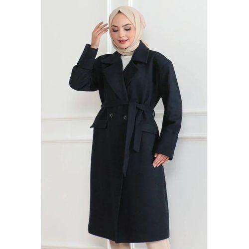 Düğmeli İçi Astarlı Kaşmir Kaşe Kaban - Laci