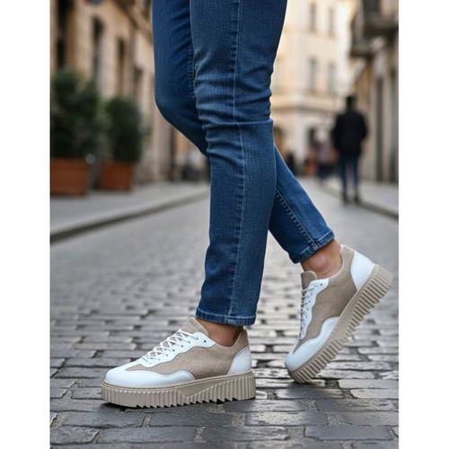 BA0802 BOA Krem Süet Yüksek Taban Erkek Günlük Ayakkabı