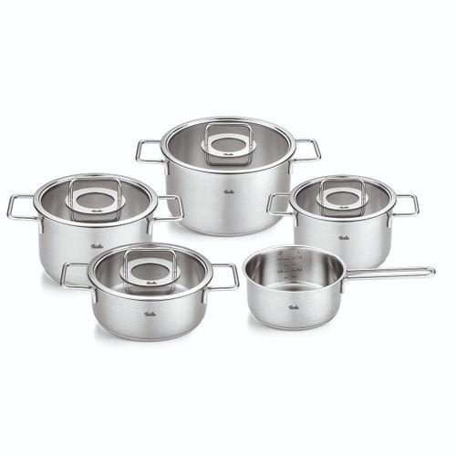 Fissler Pure Collection 9 Parça Cam Kapak Çelik Tencere Seti