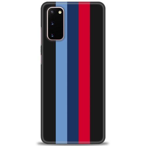 Samsung Galaxy S20 Kılıf HD Baskılı Kılıf - Bordo Çubuk + Tam Ekran Koruyucu