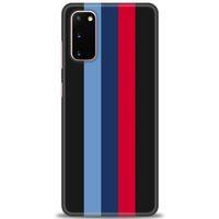 Samsung Galaxy S20 Kılıf HD Baskılı Kılıf - Bordo Çubuk + Tam Ekran Koruyucu