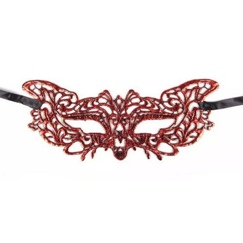 Kırmızı Dantel Masquerade Maskesi