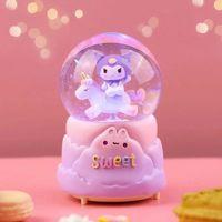 Kuromi İçi Dönmeli Püskürtmeli Işıklı Müzikli Kar Küresi Büyük Boy Model 1