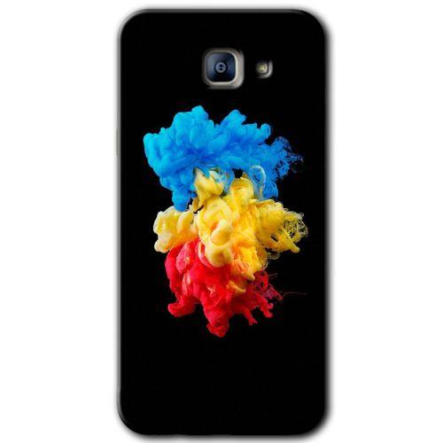 Galaxy A8 2016 Kılıf HD Desen Baskılı Arka Kapak - Black 1 + Kırılmaz Cam