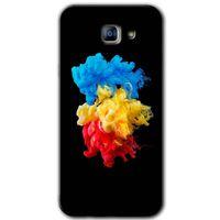 Galaxy A8 2016 Kılıf HD Desen Baskılı Arka Kapak - Black 1 + Kırılmaz Cam