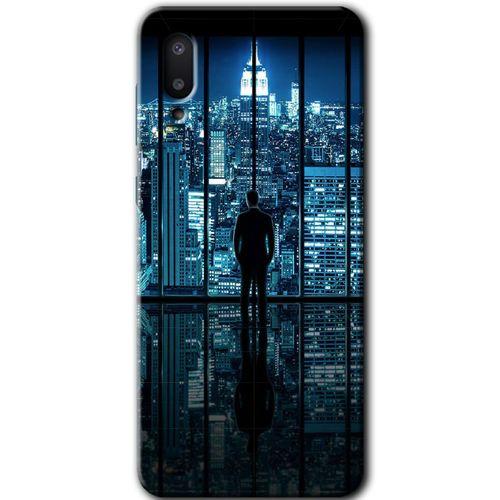 MRCİLETİSİM Samsung Galaxy A02 Kılıf Baskılı Kapak - Şehir Manzarası +Tam Ekran Koruyucu