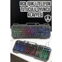Q Klavye Rgb Işıklı Klavye Ve Mouse Seti Kablolu Mouse Hediyeliş