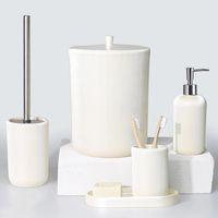 By Selim Lydia İnci 5 Parça Polyester Banyo Seti