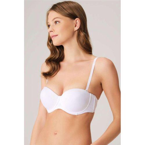 Balenli Destekli Dolgulu Askısız Straplez Günlük Klasik T-shirt Sütyeni