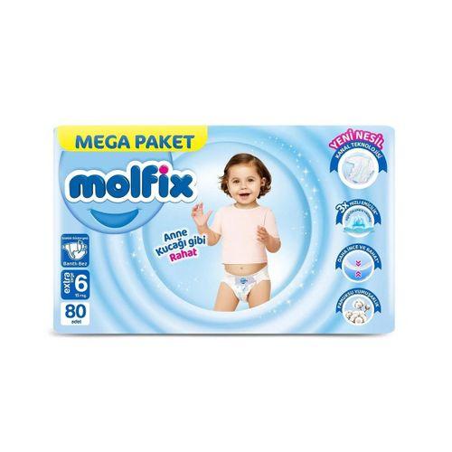 Molfix Mega Paket Bebek Bezi 6 Beden 15+ Kg 80 Adet