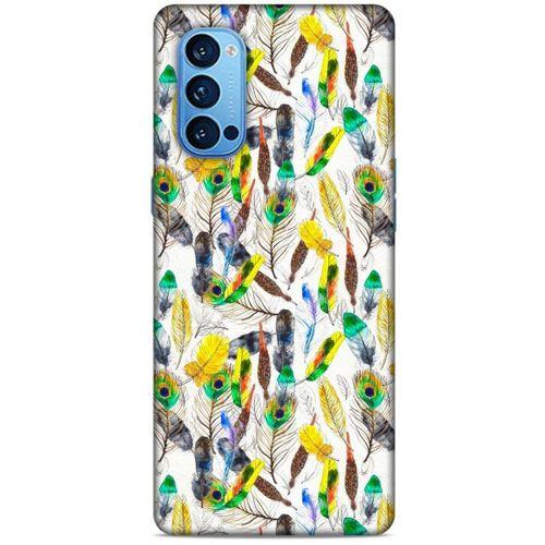 Oppo Reno 4 Pro Kılıf Desenli Özel Seri Tüyler (5) Koruma Kabı