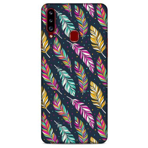 Samsung Galaxy A20s Kılıf Desenli Özel Seri Tüyler (13) Silikon Kap