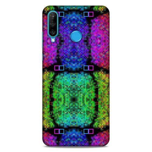 Lopard Huawei P30 Lite Uyumlu Kılıf PiXel (17) Tasarım Kılıf Piksel Blok