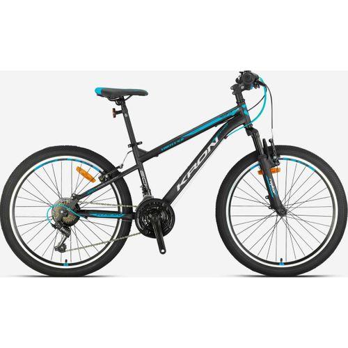 Kron Vortex 4.0 24 Jant Çocuk Bisikleti Mat Siyah-Mavi