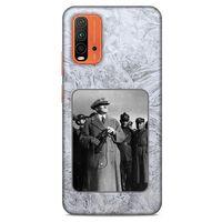Lopard Xiaomi Redmi 9T Uyumlu Kılıf Atatürk (33) Hybrid Kılıf
