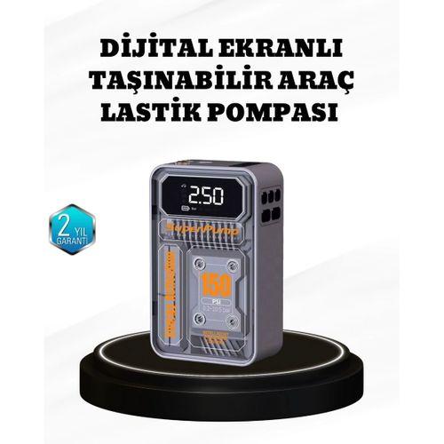 150 Psı Kablosuz Şarjlı Hava Pompası – Led Ekranlı Ve Otomatik Kapanma Özellikli